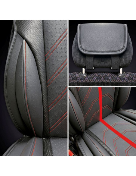 RESPALDO DE ASIENTO POLIPIEL ROJO