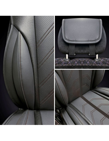 RESPALDO DE ASIENTO POLIPIEL GRIS