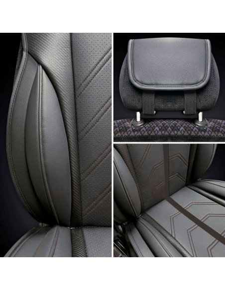 RESPALDO DE ASIENTO POLIPIEL GRIS