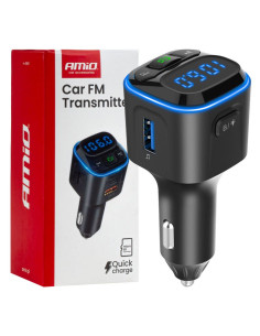 TRANSMISOR FM 1×USB-A 2×USB-C 12V 24V 2